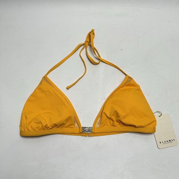 NEW BLUMOSS MAI MESH PANEL TRIANGLE BIKINI TOP- SUNSET Large - Picture 4 of 14